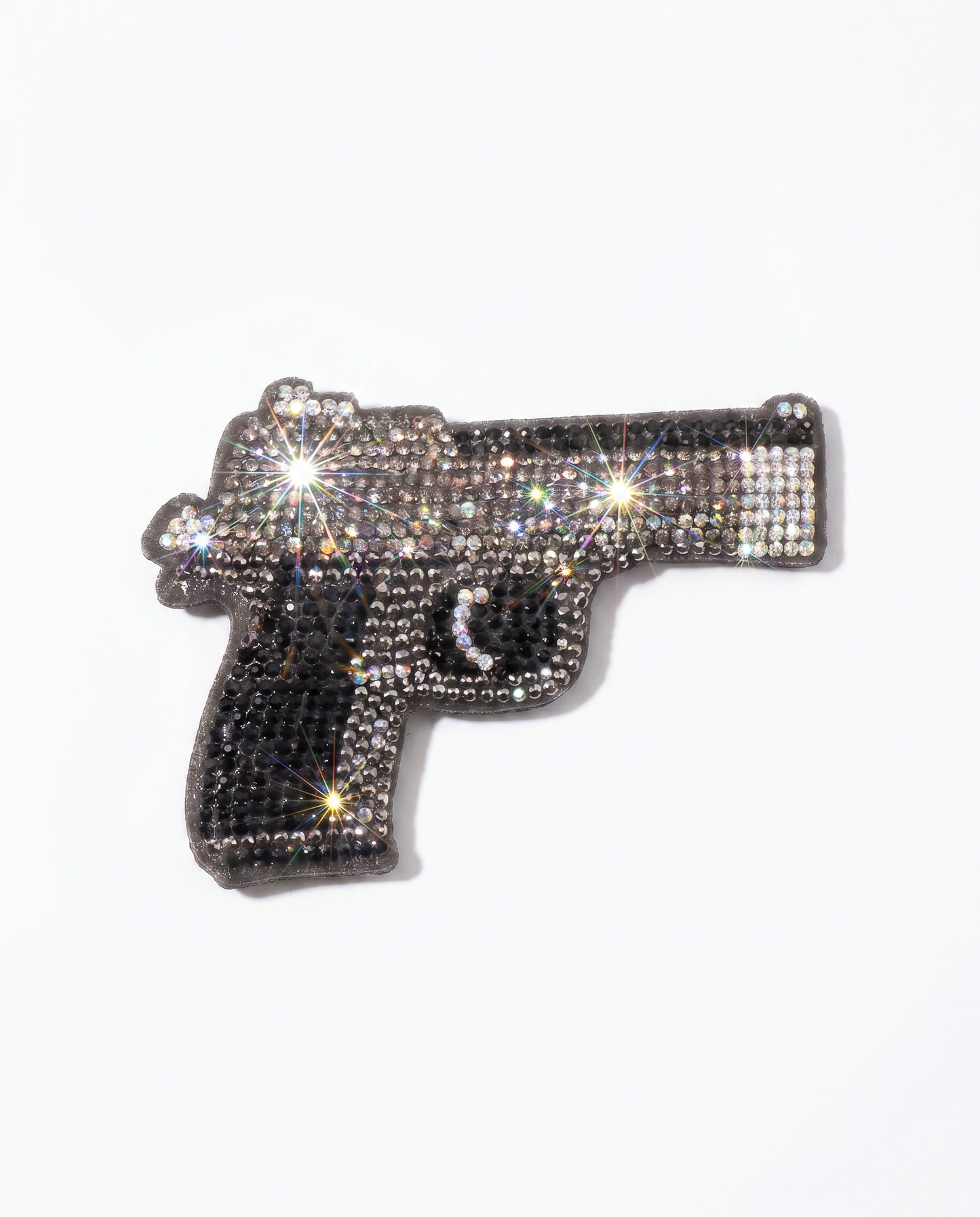 SUPERVALUECHOICE HCSESA00042 Rhinestone Gun Keychain & Brooch Sparkly Accessory