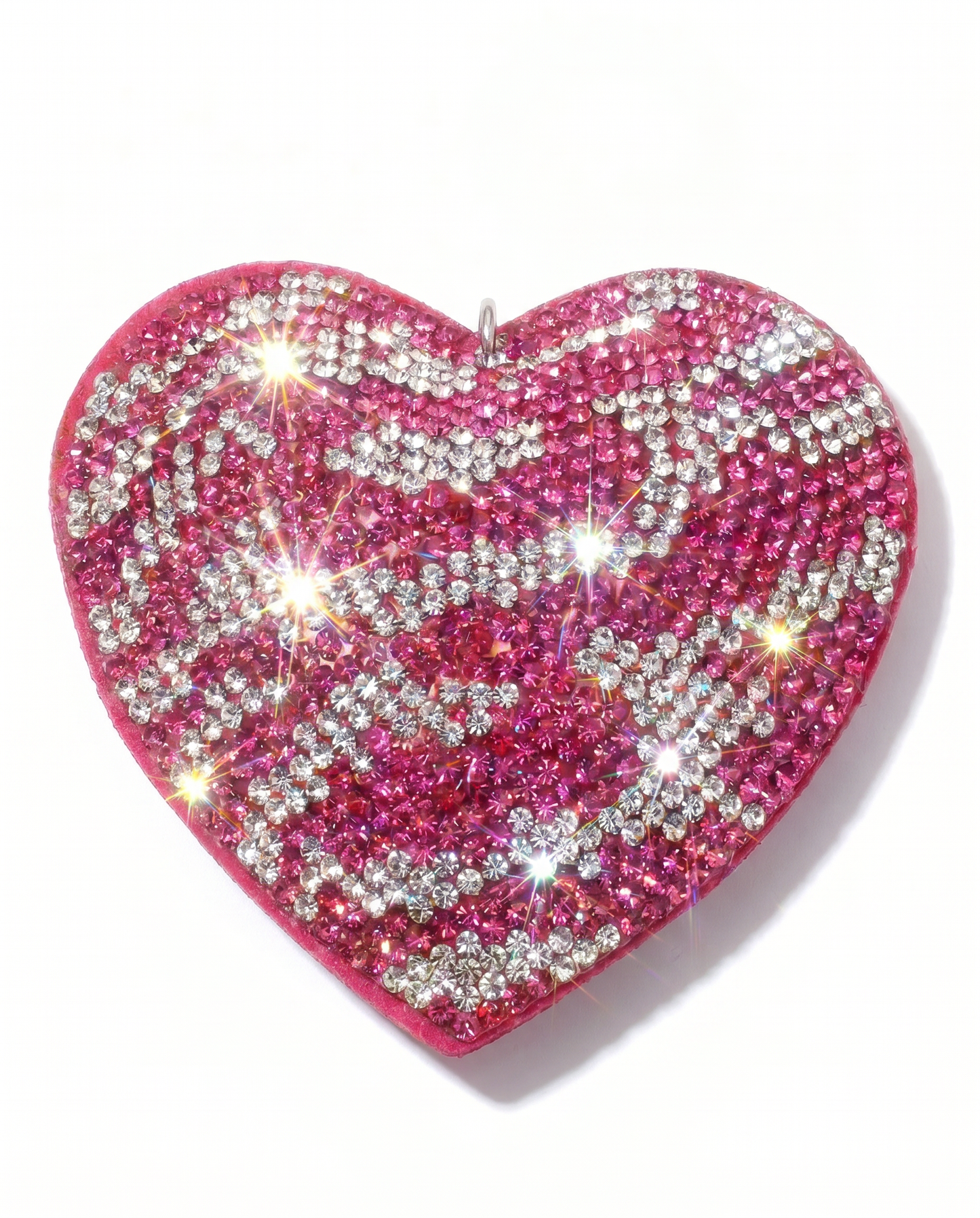 SUPERVALUECHOICE HCSESA00044 Sparkly Rhinestone Heart Bow Keychain Brooch