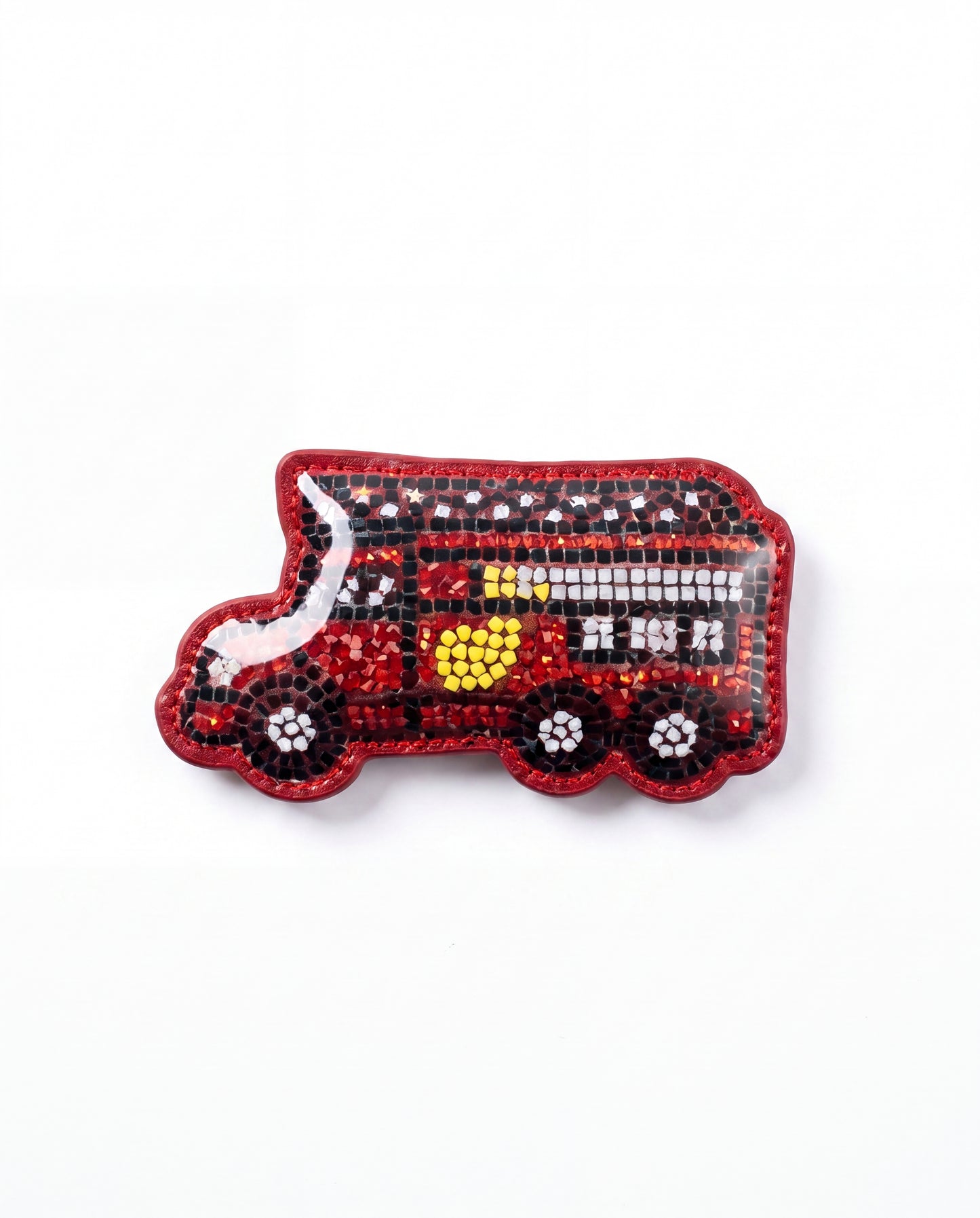 SUPERVALUECHOICE HCSESA00035 Rhinestone Double Decker Bus Keychain & Brooch
