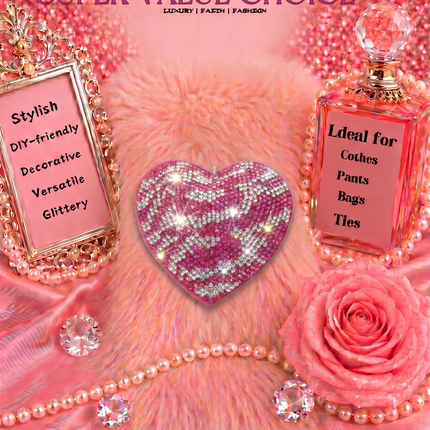SUPERVALUECHOICE HCSESA00044 Sparkly Rhinestone Heart Bow Keychain Brooch