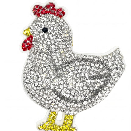 SUPERVALUECHOICE HCSESA00039 Rhinestone Chicken Keychain & Brooch Sparkly Accessory