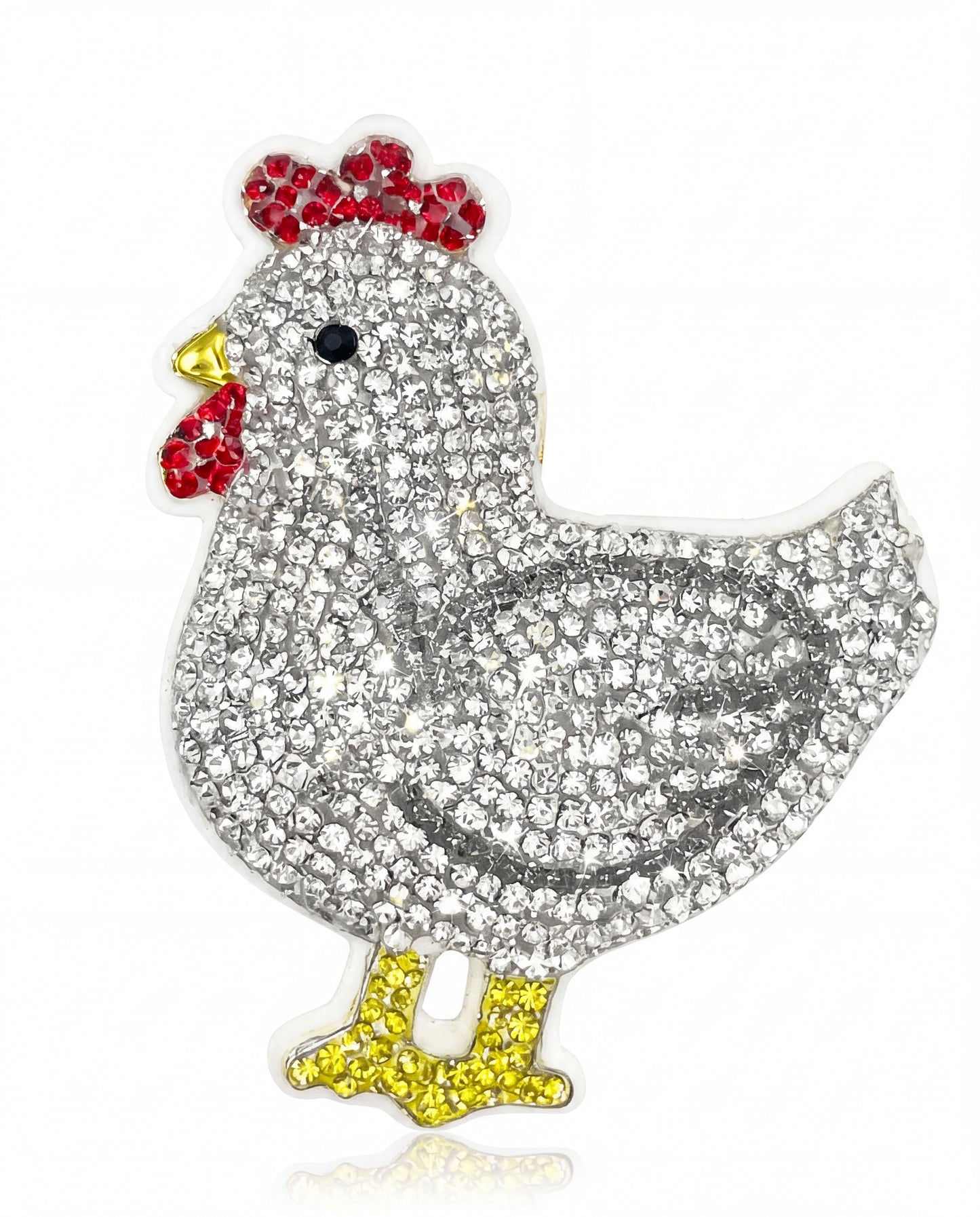 SUPERVALUECHOICE HCSESA00039 Rhinestone Chicken Keychain & Brooch Sparkly Accessory