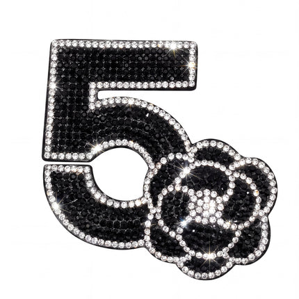 SUPERVALUECHOICE HCSESA00030 Bling Number 5 Brooch Pin & Keyring with Tassel