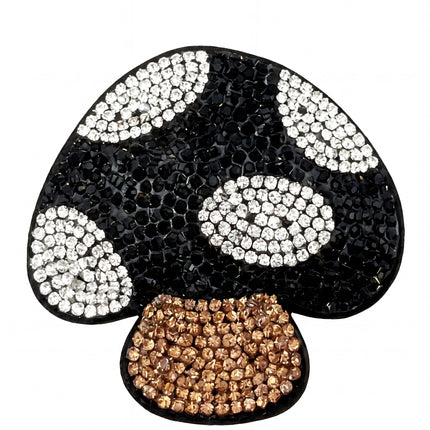 SUPERVALUECHOICE HCSESA00032 Bling Mushroom Brooch Pin & Keyring with Tassel