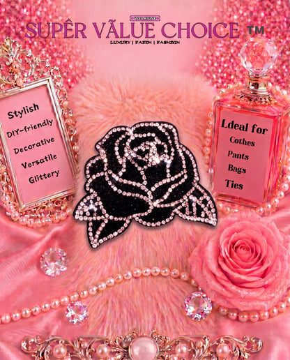 SUPERVALUECHOICE HCSESA00038 Sparkly Rhinestone Rose Keychain & Brooch