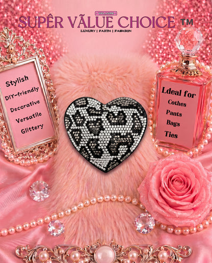 SUPERVALUECHOICE HCSESA00029 Crystal Heart Keychain and Brooch