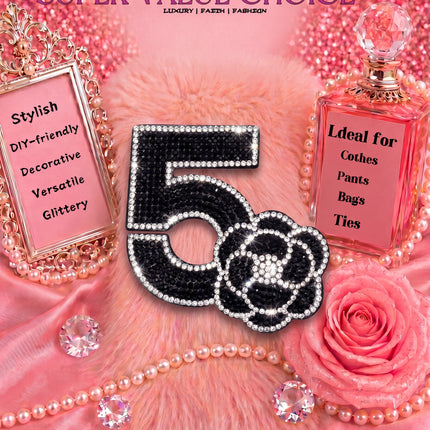 SUPERVALUECHOICE HCSESA00030 Bling Number 5 Brooch Pin & Keyring with Tassel