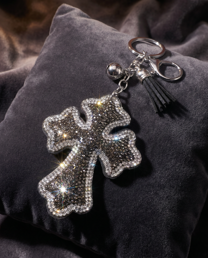 SUPERVALUECHOICE HCSESA00024 Rhinestone Cross Keychain & Brooch