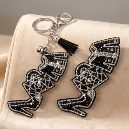 SUPERVALUECHOICE HCSESA00037 Crystal High Heel Keychain and Brooch Multifunctional Bag Charm