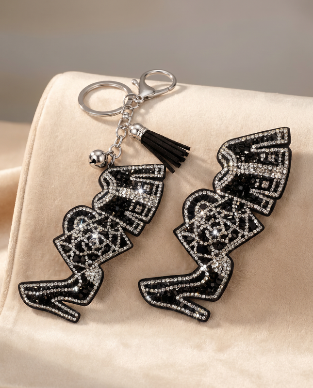 SUPERVALUECHOICE HCSESA00037 Crystal High Heel Keychain and Brooch Multifunctional Bag Charm