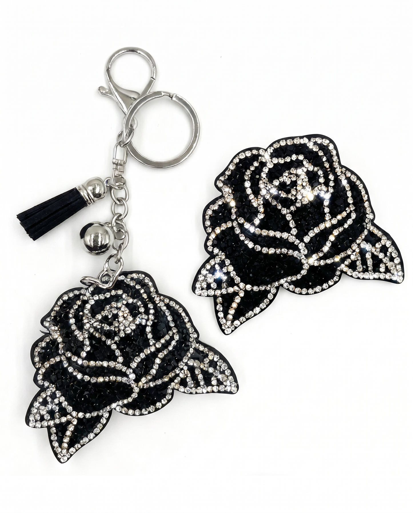 SUPERVALUECHOICE HCSESA00038 Sparkly Rhinestone Rose Keychain & Brooch