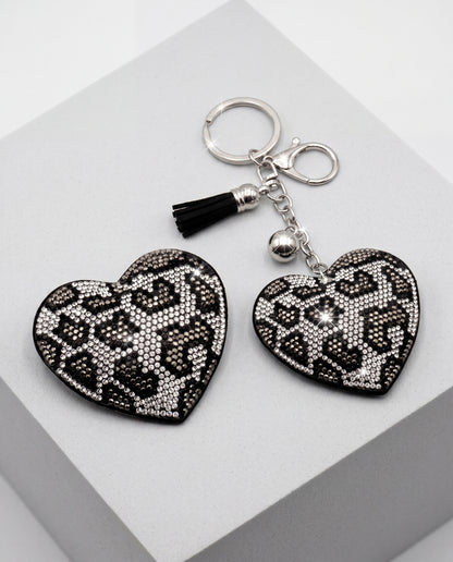 SUPERVALUECHOICE HCSESA00029 Crystal Heart Keychain and Brooch