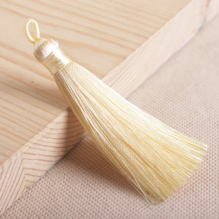 SUPERVALUECHOICE HCSEYE00013 3.15in Silky Short Tassel Charms, Multi-Color Handmade DIY Craft Tassels