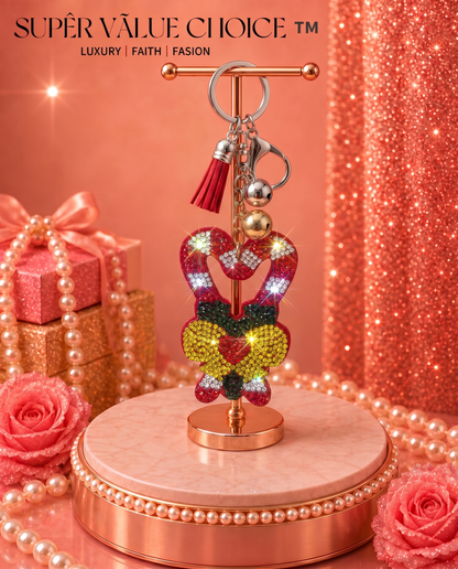 SUPERVALUECHOICE HCSESA00043 Crystal Christmas Series Keychain & Brooch