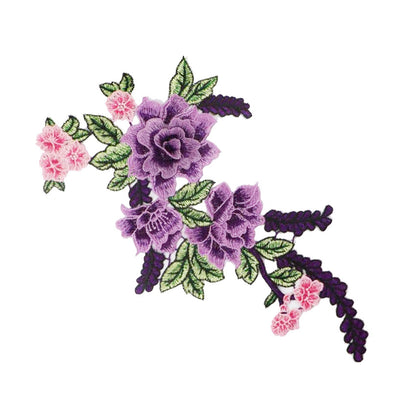 SUPERVALUECHOICE HCSEYB00079 Floral Embroidered Fabric Patches (Without gold thread) 7.87'' X 14.96''