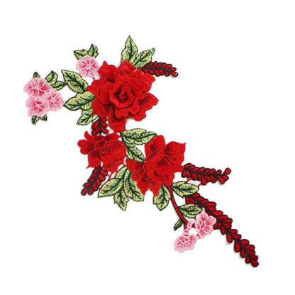 SUPERVALUECHOICE HCSEYB00079 Floral Embroidered Fabric Patches (Without gold thread) 7.87'' X 14.96''