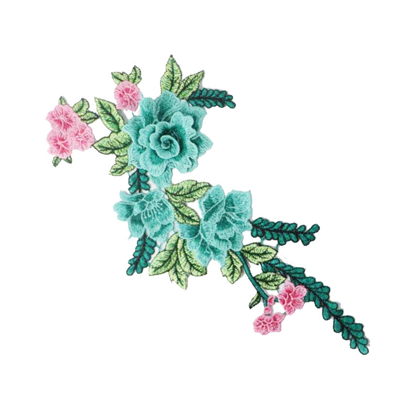 SUPERVALUECHOICE HCSEYB00079 Floral Embroidered Fabric Patches (Without gold thread) 7.87'' X 14.96''