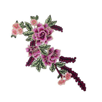 SUPERVALUECHOICE HCSEYB00080 Floral Embroidered Fabric Patches (With gold thread) 7.87'' X 14.96''