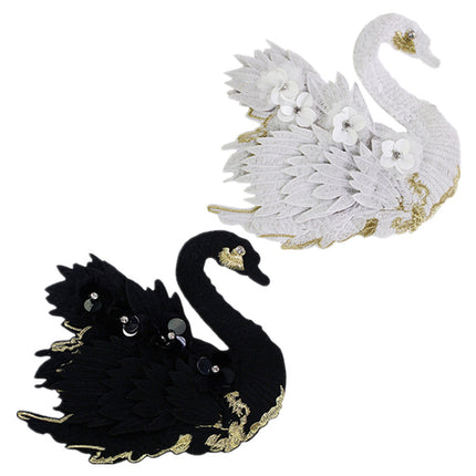 SUPERVALUECHOICE HCSEYB00130 Swan Embroidered Patch 8.66''×9.45''