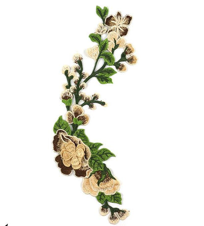 SUPERVALUECHOICE HCSEYB00072 Floral Embroidered Fabric Patches 5.51'' X 13.38''