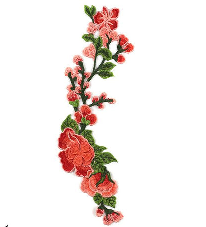 SUPERVALUECHOICE HCSEYB00072 Floral Embroidered Fabric Patches 5.51'' X 13.38''