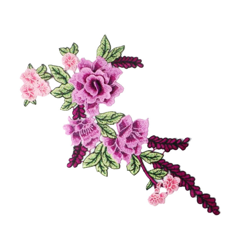 SUPERVALUECHOICE HCSEYB00079 Floral Embroidered Fabric Patches (Without gold thread) 7.87'' X 14.96''