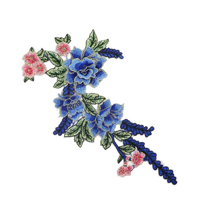SUPERVALUECHOICE HCSEYB00080 Floral Embroidered Fabric Patches (With gold thread) 7.87'' X 14.96''