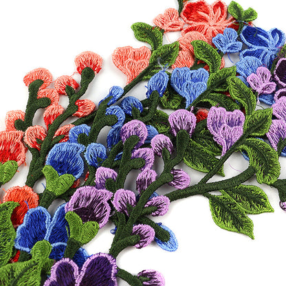 SUPERVALUECHOICE HCSEYB00072 Floral Embroidered Fabric Patches 5.51'' X 13.38''