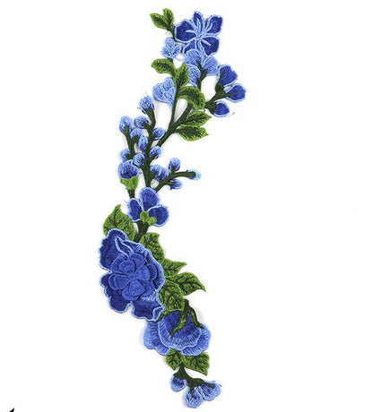 SUPERVALUECHOICE HCSEYB00072 Floral Embroidered Fabric Patches 5.51'' X 13.38''