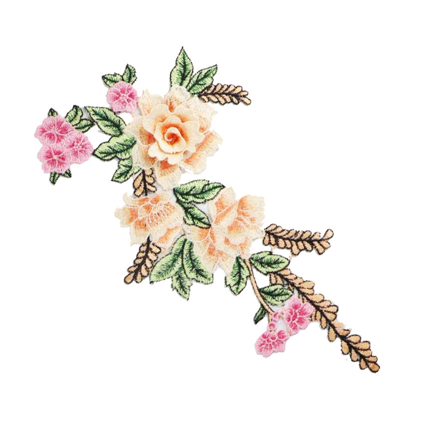 SUPERVALUECHOICE HCSEYB00079 Floral Embroidered Fabric Patches (Without gold thread) 7.87'' X 14.96''