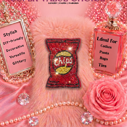 SUPERVALUECHOICE HCSESA00040 Crystal potato chip keychain & brooch