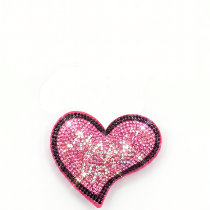 SUPERVALUECHOICE HCSESA00041 Crystal Pink Heart Keychain and Brooch Multifunctional Bag Charm