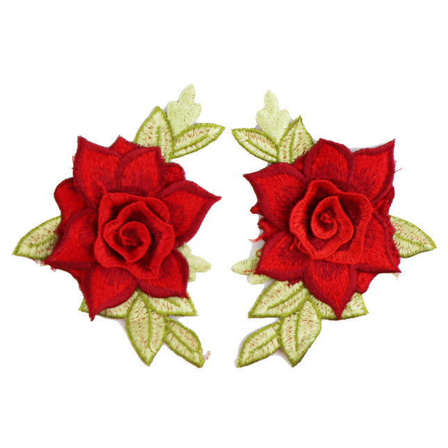 SUPERVALUECHOICE HCSEYB00081 Pair of Floral Embroidery Patches Matching Set 3.93'' X 4.72''