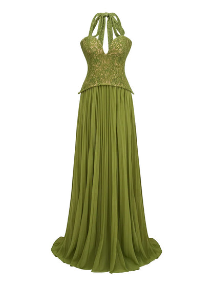 SUPERVALUECHOICE HCSEAA00028 Green Emerald Corset Maxi Gown
