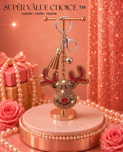 SUPERVALUECHOICE HCSESA00043 Crystal Christmas Series Keychain & Brooch
