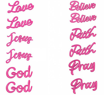 SUPERVALUECHOICE HCSEYSB00021  Pink Black Girl Slogan Embroidered Iron On Patches Apparel Craft Decor Appliques