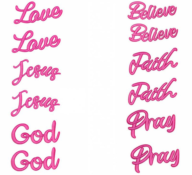 SUPERVALUECHOICE HCSEYSB00021  Pink Black Girl Slogan Embroidered Iron On Patches Apparel Craft Decor Appliques