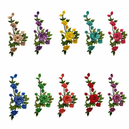 SUPERVALUECHOICE HCSEYB00038 3D Floral Embroidered Fabric Patches
