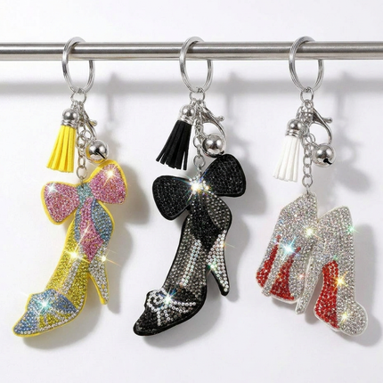 SUPERVALUECHOICE HCSESA00077 Fashion High Heel Rhinestone Keychain&Brooch