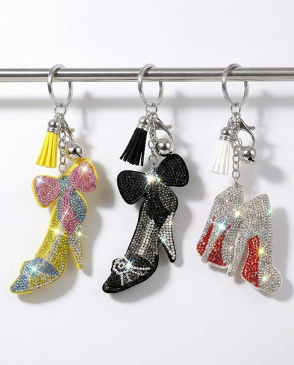 SUPERVALUECHOICE HCSESA00077 Fashion High Heel Rhinestone Keychain&Brooch
