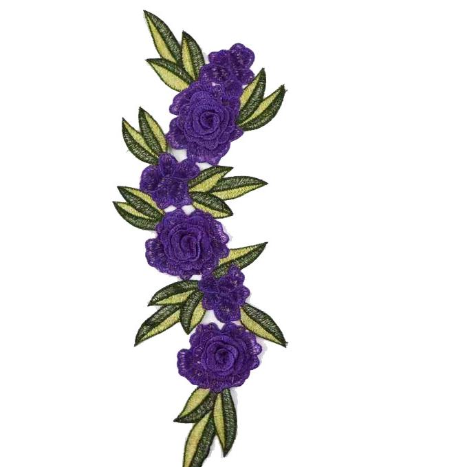 SUPERVALUECHOICE HCSEYB00085 Floral Embroidered Fabric Patches  5.9'' X 15.74''