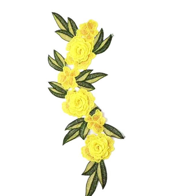 SUPERVALUECHOICE HCSEYB00085 Floral Embroidered Fabric Patches  5.9'' X 15.74''