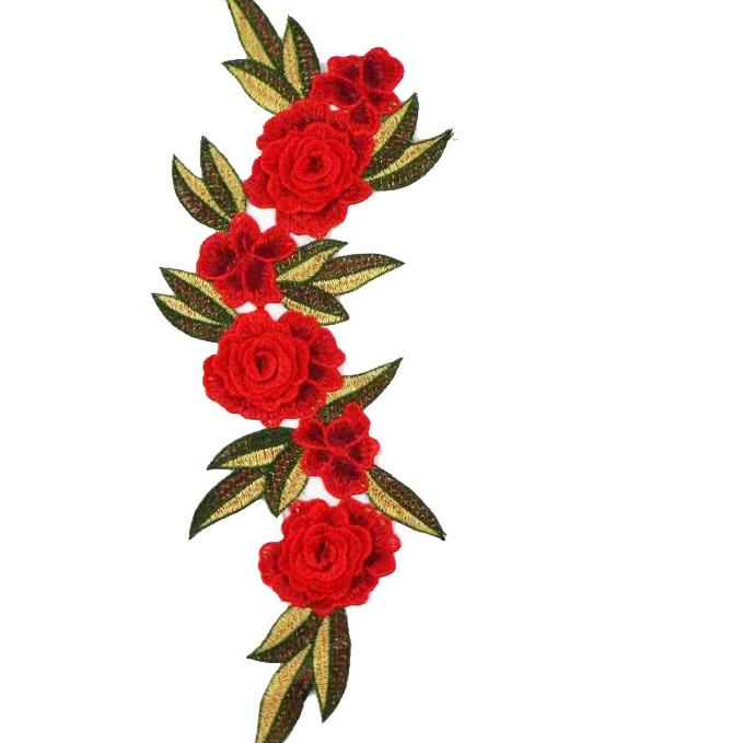 SUPERVALUECHOICE HCSEYB00085 Floral Embroidered Fabric Patches  5.9'' X 15.74''
