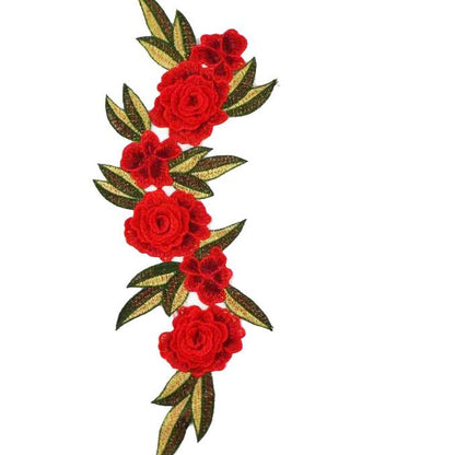 SUPERVALUECHOICE HCSEYB00085 Floral Embroidered Fabric Patches  5.9'' X 15.74''
