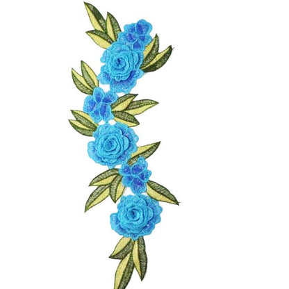 SUPERVALUECHOICE HCSEYB00085 Floral Embroidered Fabric Patches  5.9'' X 15.74''