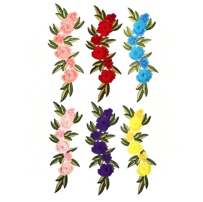 SUPERVALUECHOICE HCSEYB00085 Floral Embroidered Fabric Patches  5.9'' X 15.74''
