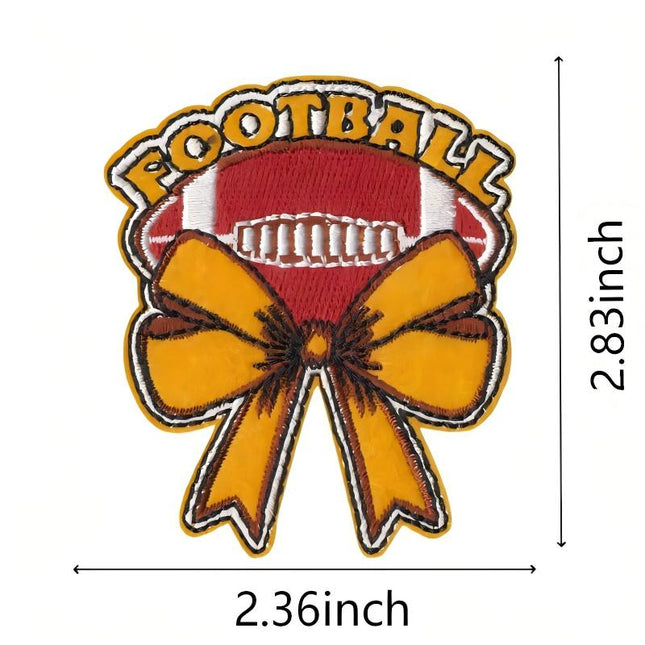 SUPERVALUECHOICE HCSEYSB000010 9 Pack Leopard Print Football Bow Patches