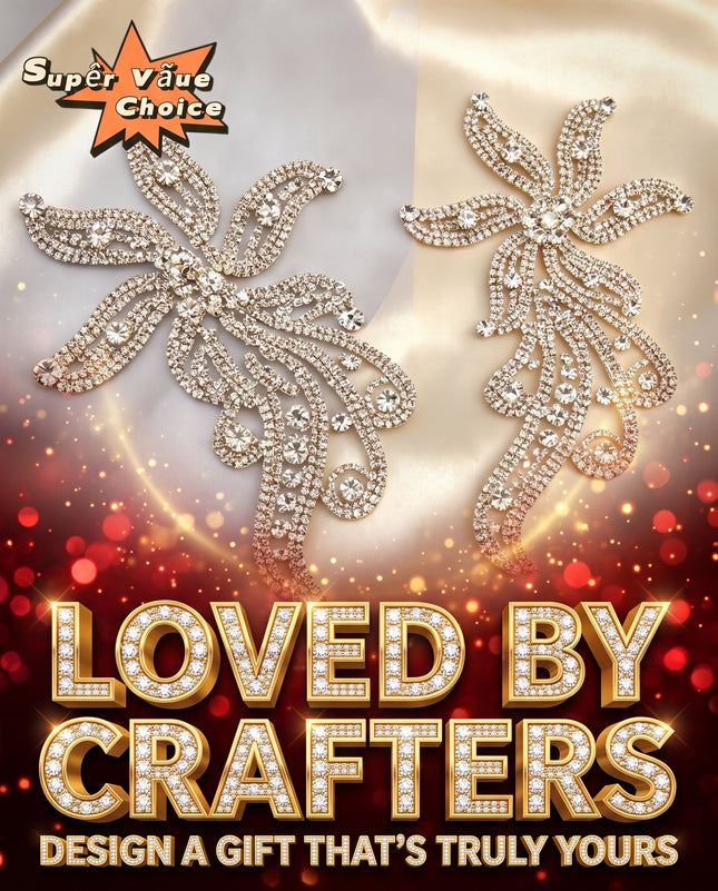 SUPERVALUECHOICE CHRISTMAS HCSEYD00054 Crystal Rhinestone Patch