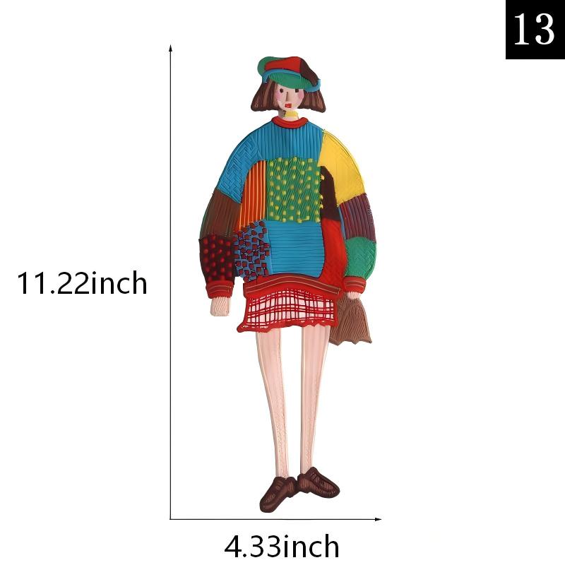 SUPERVALUECHOICE HCSEYSB00106 Stylish Cartoon Fashion Girl Embroidered Iron On Patches Clothing DIY Decor Appliques
