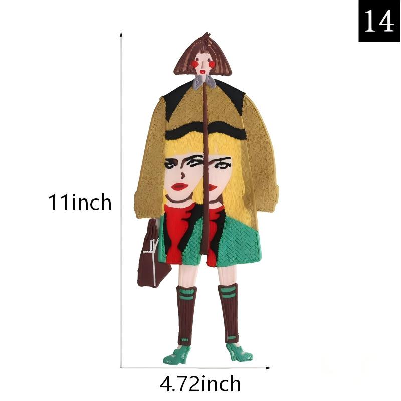 SUPERVALUECHOICE HCSEYSB00106 Stylish Cartoon Fashion Girl Embroidered Iron On Patches Clothing DIY Decor Appliques